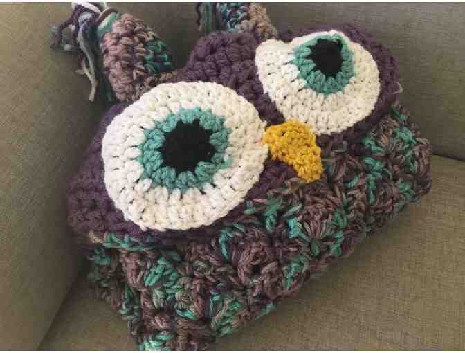 Handmade Hooded Owl Blanket / Shawl + $50 Picaboo Gift Certificate