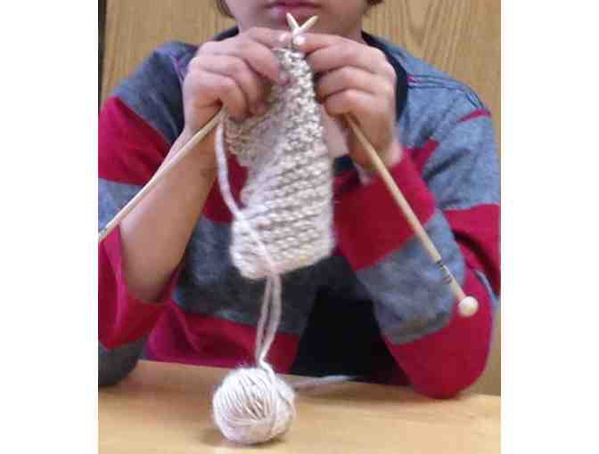 Knitting & Tea Social with Ms. Conyers: Bidding for 1 Child to Participate (lot 2, of 4)