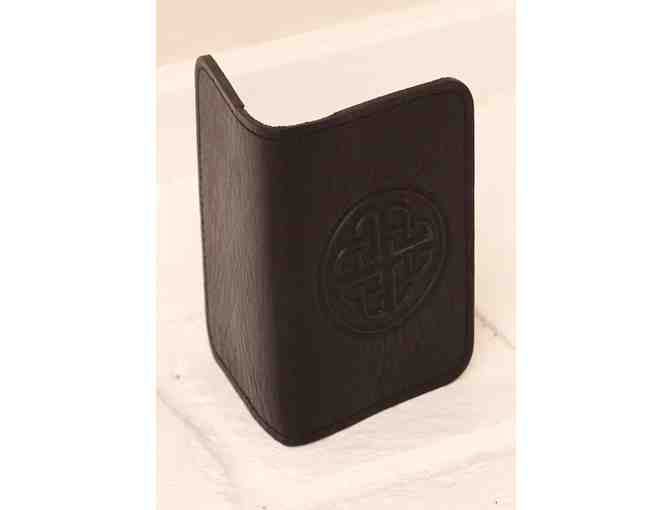 Black Embossed Leather Card Holder from Oberon Design - Photo 1