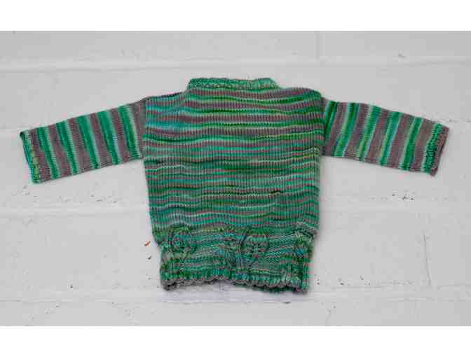 Baby Cardigan -- "Wish & Hope" -- Hand-Knit, Size 6-9 Months - Photo 3
