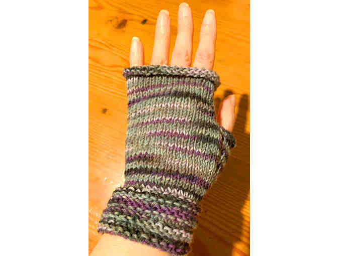 Handknit Fingerless Wool Gloves - Photo 1