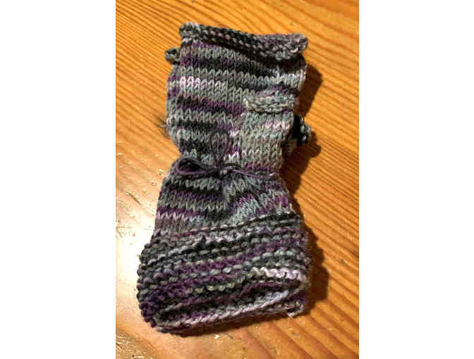 Handknit Fingerless Wool Gloves - Photo 2