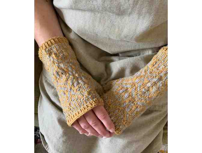 Fingerless Mitts - Hand-knit with 100% Merino Wool