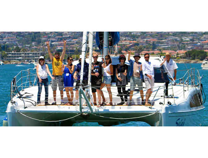 Private Sunset Sail in San Diego - 3 Hr on a Catamaran for 12 with Wine + Cheese