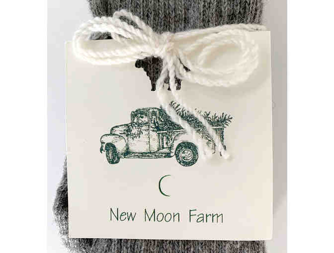 Wool Socks for Cozy Feet - 1 Pair (Adult 6-8) - New Moon Farm, Sonoma County Fine Wool - Photo 2
