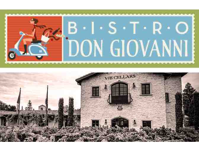 Bistro Don Giovanni, Napa $100 Gift Cert + VJB Cellars 2019 Dante Cab Sauv, 1 Bottle - Photo 1
