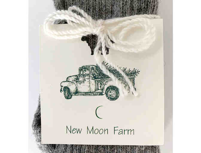 Wool Socks for Cozy Feet - 1 Pair (Adult 9-11) - New Moon Farm, Sonoma County Fine Wool