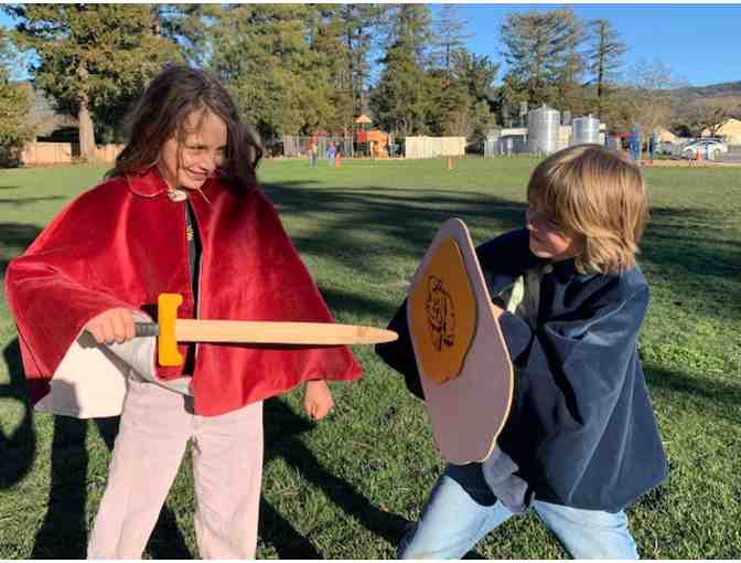 Enchanted Village Faire Experience: SWORD, CAPE, SHIELD + TICKETS for TWO Lucky Kids!