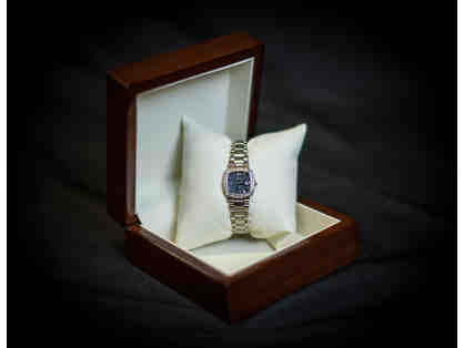LDS Diamond Watch, mother of pearl face, sapphire crystal