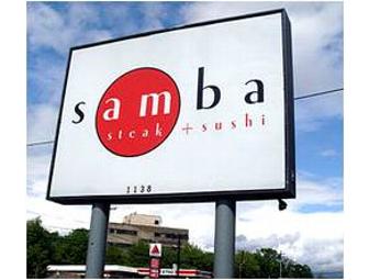Samba Steak + Sushi $50 dining card