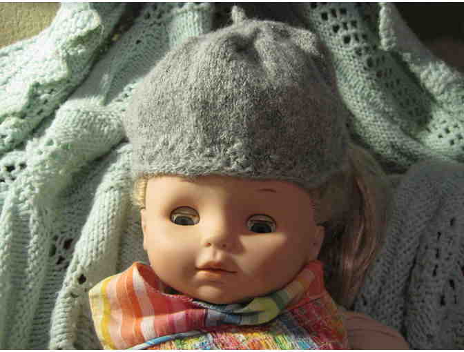 Knitted Baby Cap by Miss Jamie