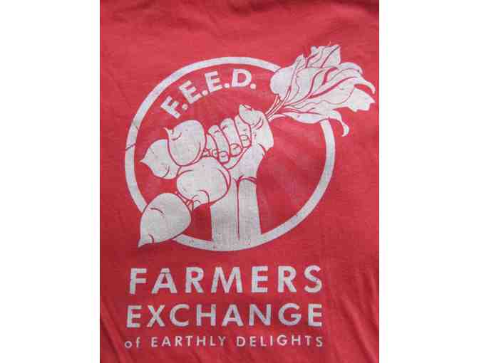 Farmers Exchange Feed Bin, Eco Drawstring Produce Bag & Organic T-Shirt from FEED Sonoma