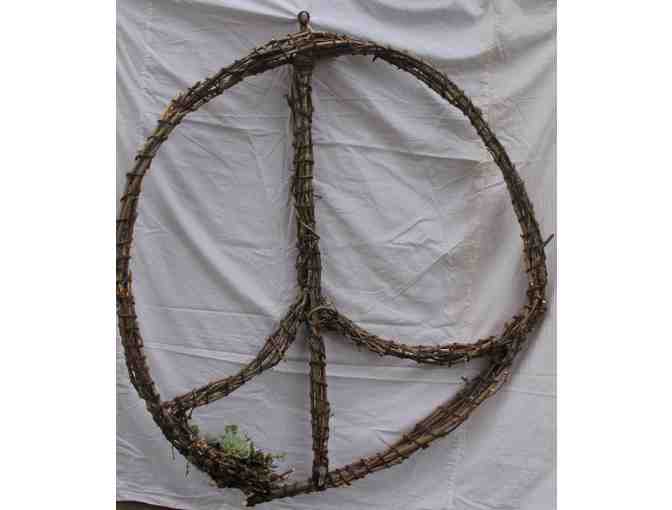 Handmade Twig Peace Sign