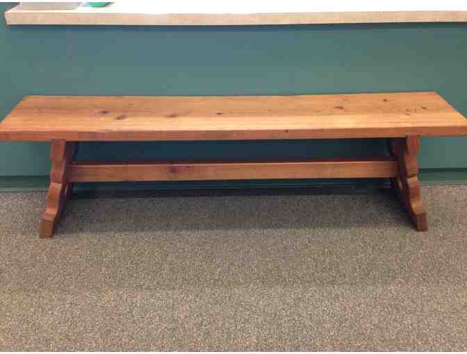 Handcrafted Redwood Bench