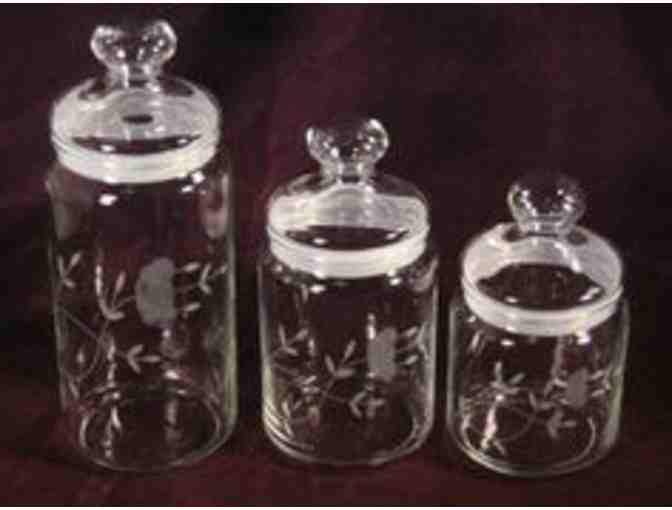 Princess House Heritage, 3pc Crystal Canister Set