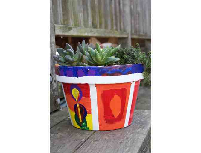 Rainbow - Succulent painted pot - Class 2