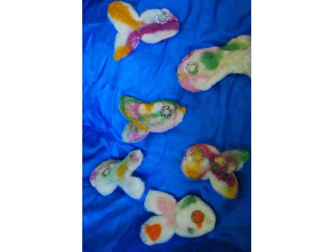 Fishing Pole and Magnetic Felted Fish Fishing Game by the Morning Star Kindergartners
