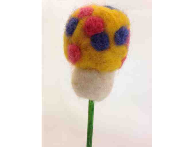 Felted Mushroom Pick by Deanna Kempthorne Child Care - YELLOW