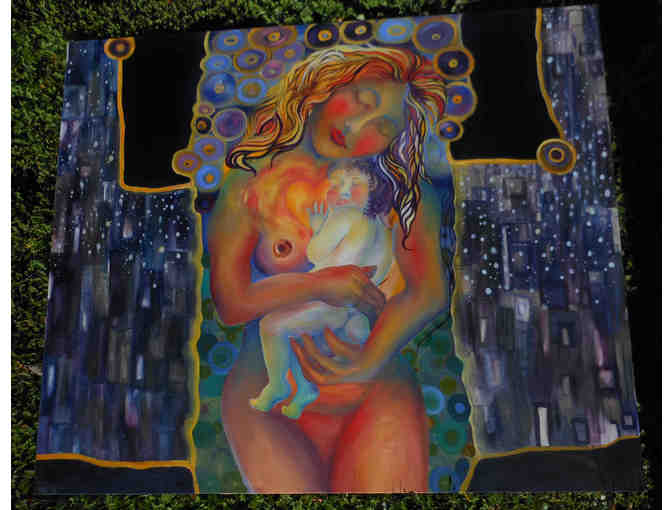 Maternal Bond Oil Painting