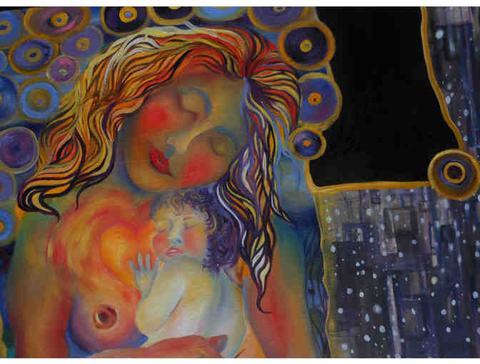 Maternal Bond Oil Painting