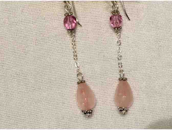 Elegant Handmade Earrings in Two Shades of Pink