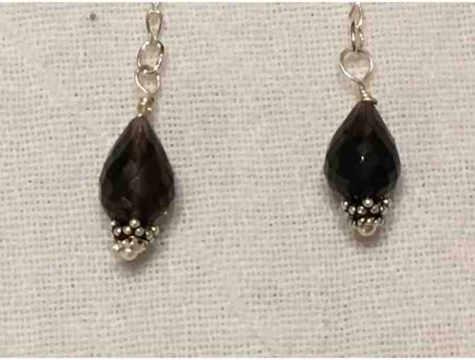 Elegant Handmade Earrings in Silver and Black