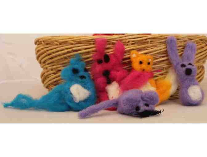 Collection of Five Needle Felted Animals