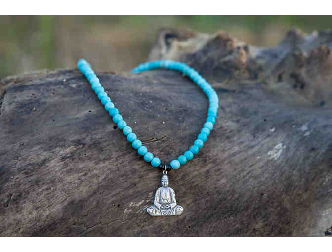 Turquoise Necklace with Buddha Pendant