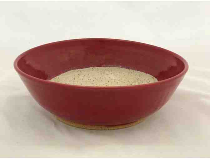Red Ceramic Bowl - 9 1/4' Diameter