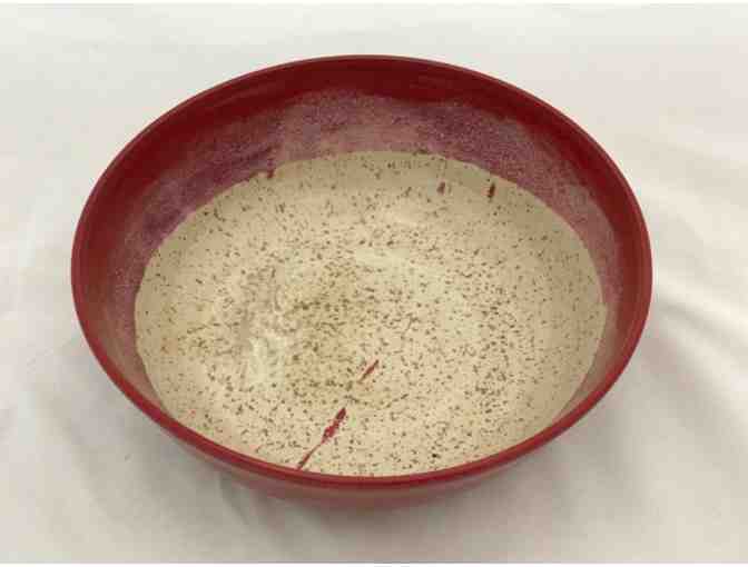 Red Ceramic Bowl - 10 3/8' Diameter