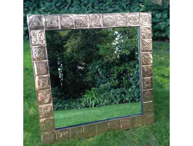 SunRidge 4th Grade Copper Repousse Celtic Knot Framed Mirror!