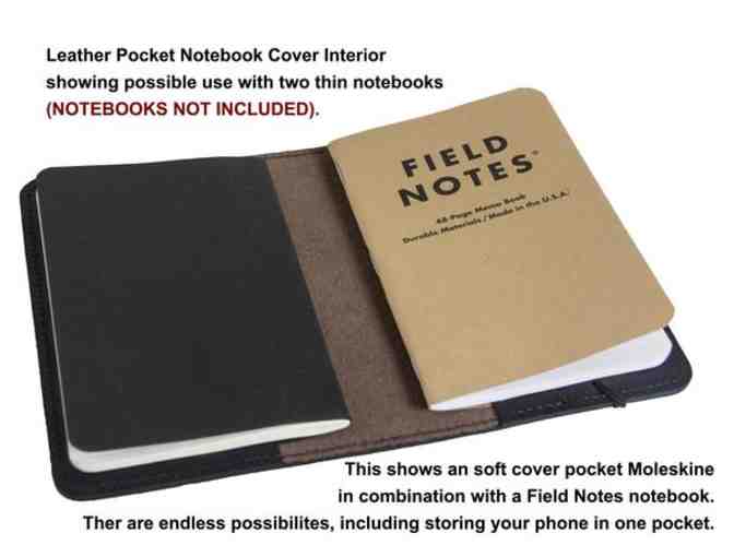 Leather Pocket Notebook Cover  Color : wine