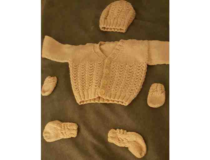Baby Stroller/Car Seat Blanket with Cardigans, Hats, Socks & Mittens - Photo 1