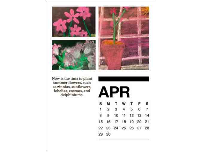 Class 5 - Botanical Desk Calendar with Bamboo Stand