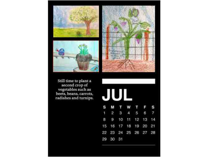 Class 5 - Botanical Desk Calendar with Bamboo Stand