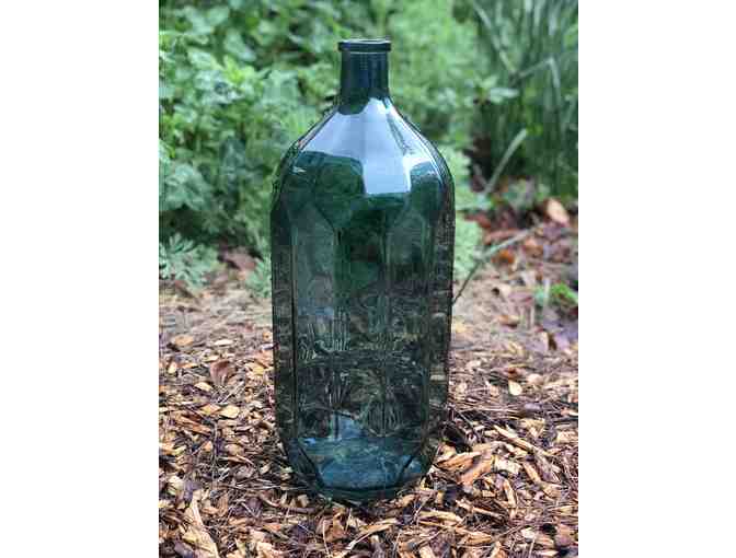Vintage turquoise glass vase