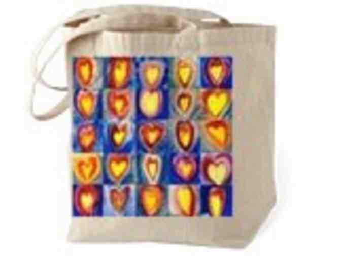 Hearts Canvas Tote Bag - Featuring Heart Paintings by Class Two Students!