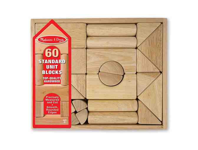 Natural Wood Block Set - 60 pieces in gently used, excellent condition