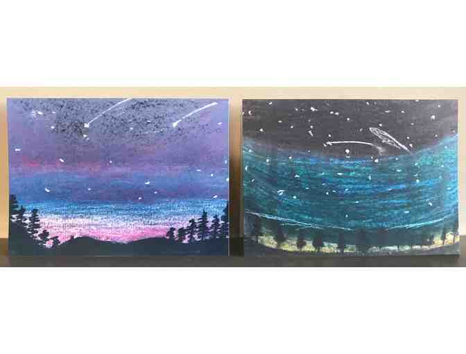 Class 6 - Lilies and Night Sky - Set of 8 Cards - Group 3