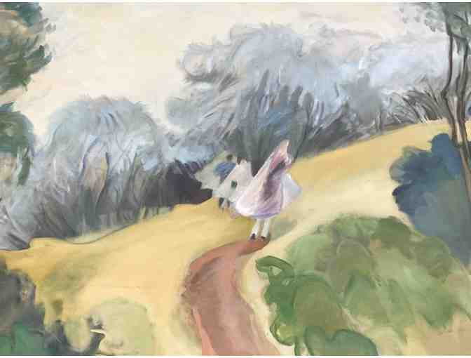 'A Rainy Day Walk' Painting