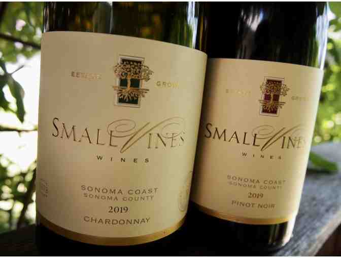 2 Bottles of Wine - 2019 Pinot Noir and 2019 Chardonnay from Small Vines Wines