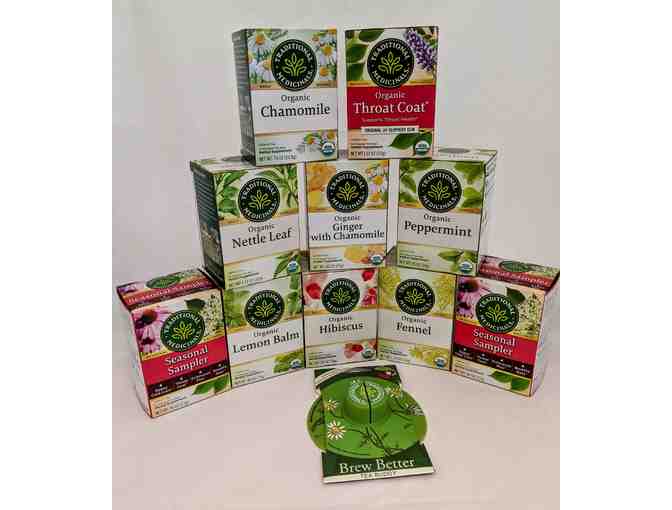 Set of 10 boxes of Family Wellness Herbal Teas + Tea Buddy steeping cover