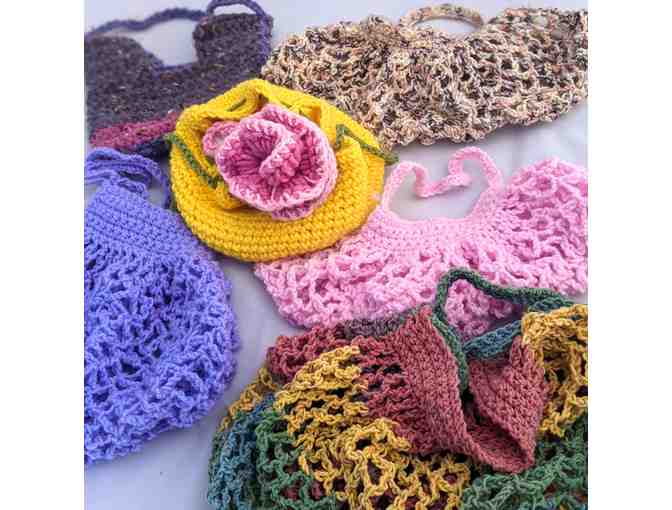 Six Hand-Crocheted Bags