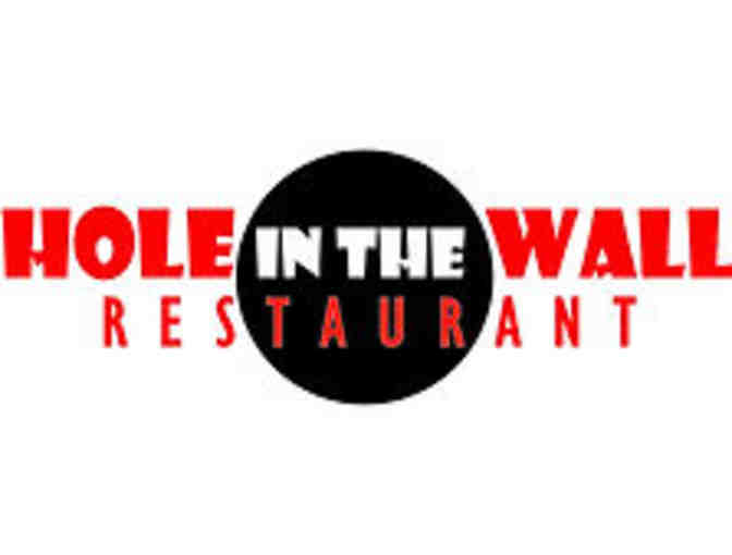 $25 Gift Certificate for Hole In The Wall Restaurant