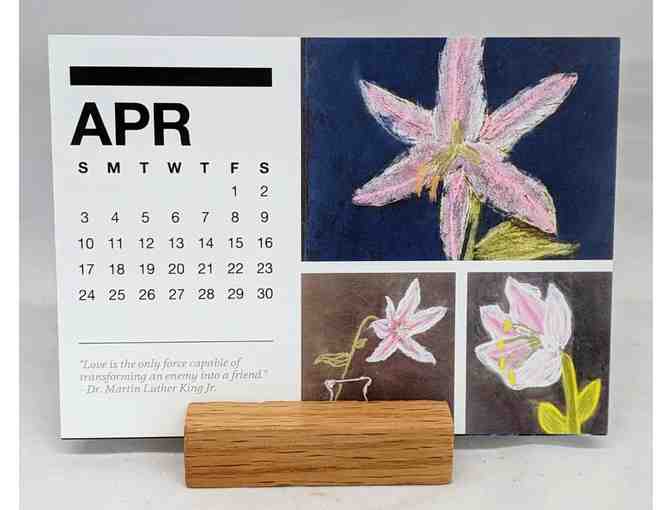 Class 7 - Inspired Artwork Desk Calendar on Wood Stand