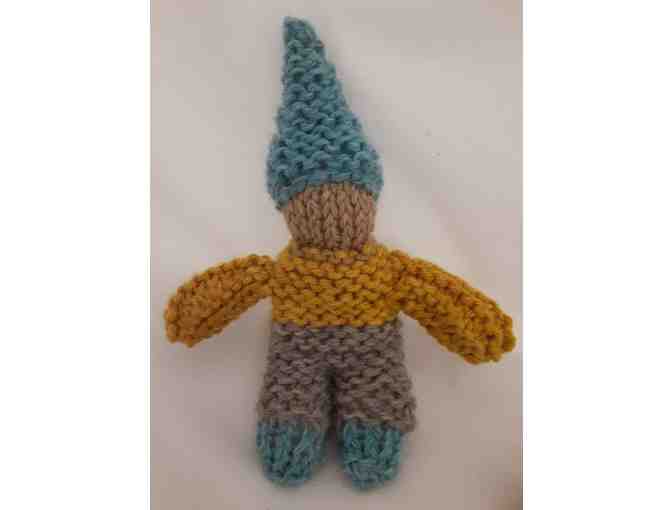 Hand Knit Gnome with Friend: Decorative Egg