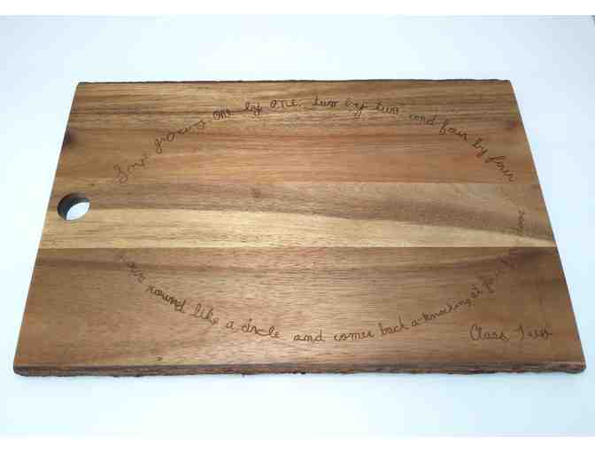 Engraved Exotic Wood Charcuterie Board by Class 2 - Photo 1