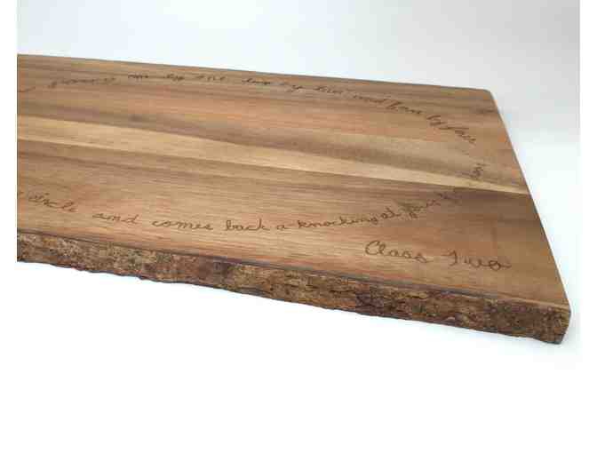 Engraved Exotic Wood Charcuterie Board by Class 2