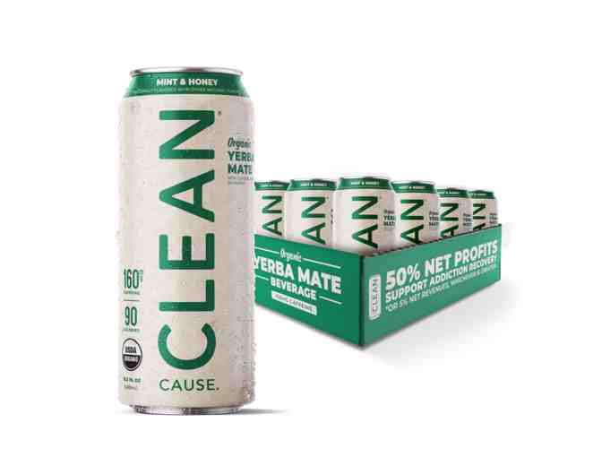 Clean Cause Non-Carbonated Organic Yerba Mate Case of 12 - Mint & Honey - Photo 1