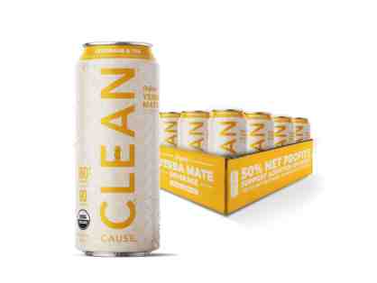 Clean Cause Non-Carbonated Organic Yerba Mate Case of 12 - Lemonade & Tea